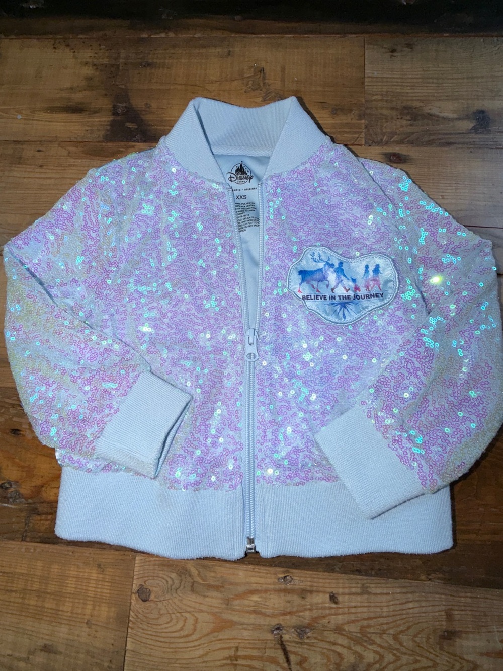 Little Girls Disney World Frozen zip bomber jacket ❄️❄️❄️